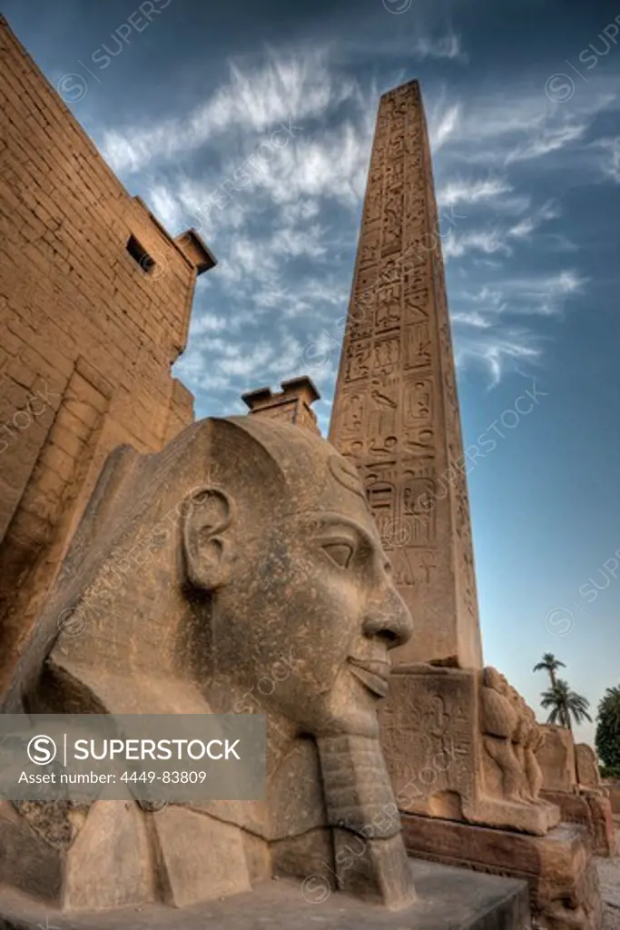 Head of Ramesses II Statue at Luxor Temple, Luxor, Egypt