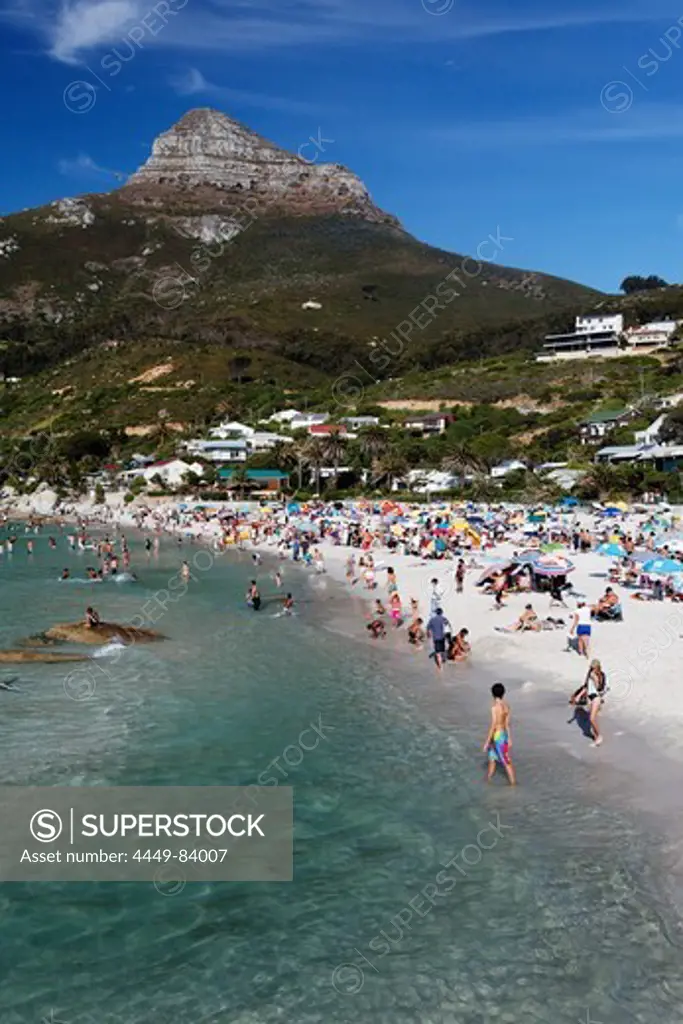 Clifton beach and Lions head mountain, Capetown, Western Cape, RSA, South Africa, Africa