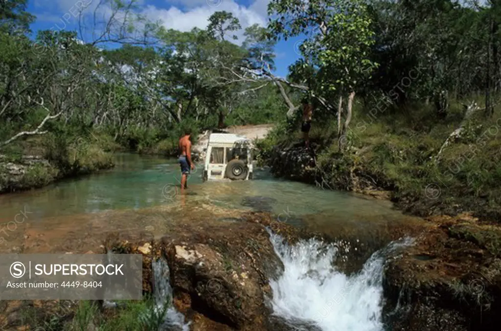 River crossing 4WD Telegraph Track, Cape York Peninsula, Outback, Queensland, Australia