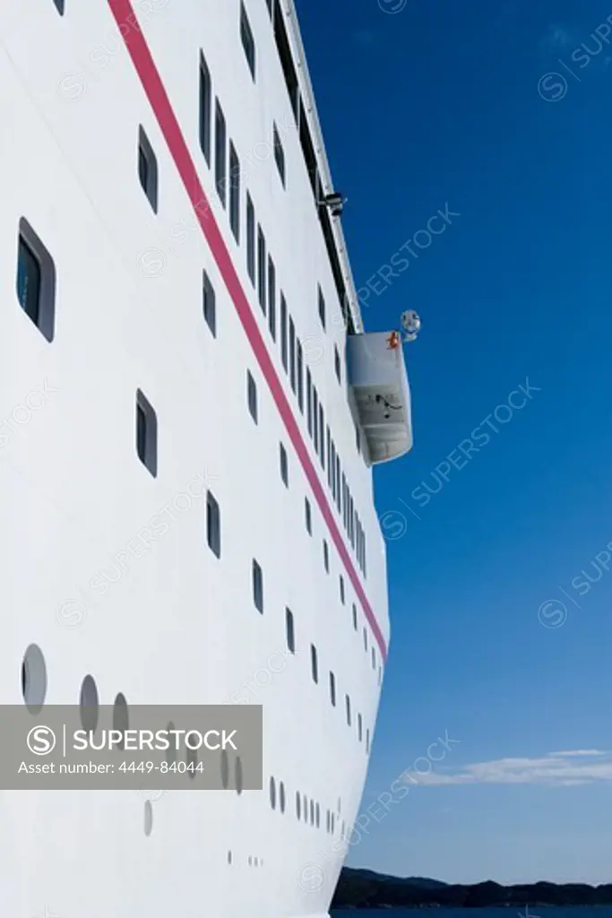 Cruise ship MS Deutschland in the sunlight, Qaqortoq, Kitaa, Greenland