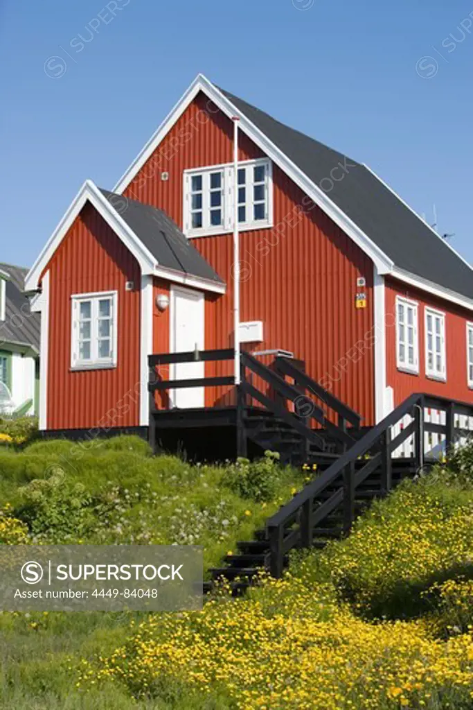 Wooden houses at Kolonihavn district, Nuuk, Kitaa, Greenland