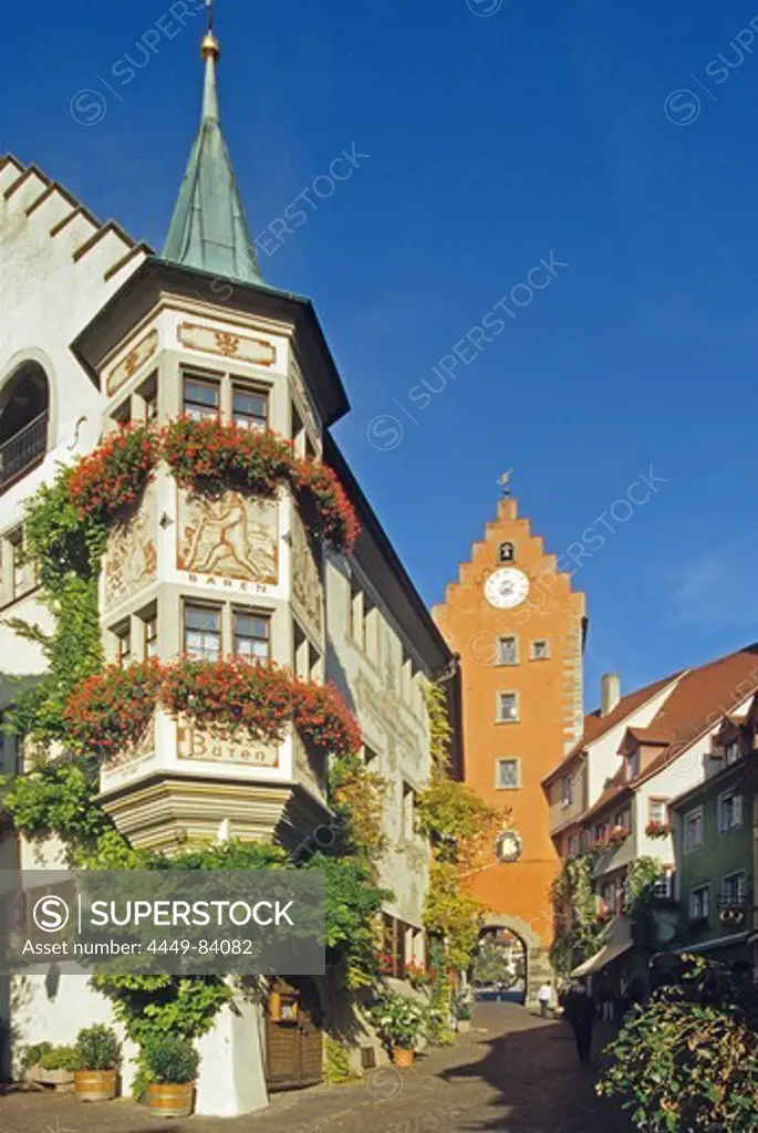 Guesthouse Zum Baeren, Upper City Gate, Meersburg, Lake Constance, Baden-Wuerttemberg, Germany