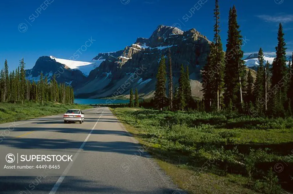 Crowfoot Glacier, Bow Lake, Banff National Park, Icefield Parkway, Alberta, Canada