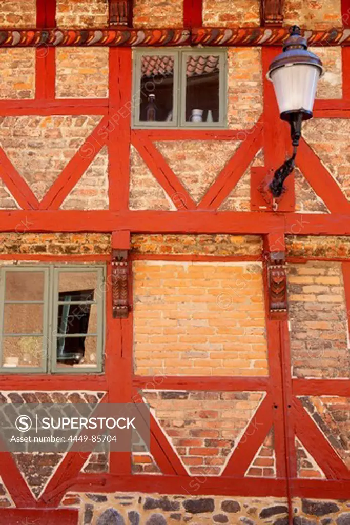 Historical half-timber house, Ystad, Skane, South Sweden, Sweden