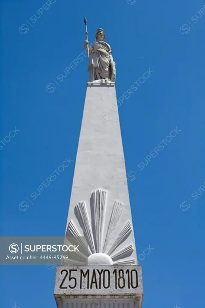 Piramide de Mayo obelisk at Plaza de Mayo, Buenos Aires, Argentina, South America, America