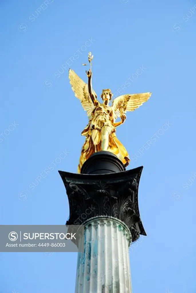 Friedensengel, Angel of Peace in Bogenhausen, Munich, Upper Bavaria, Germany, Europe
