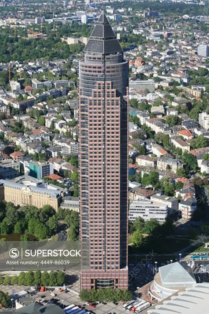 Messeturm, architect Helmut Jahn, Westend quarter, Frankfurt am Main, Hesse, Germany