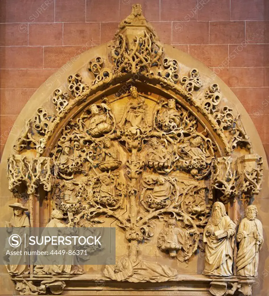 St. Peter's Church, Wurzel-Jesse-Relief, Worms, Rhenish Hesse, Rhineland-Palatinate, Germany, Europe