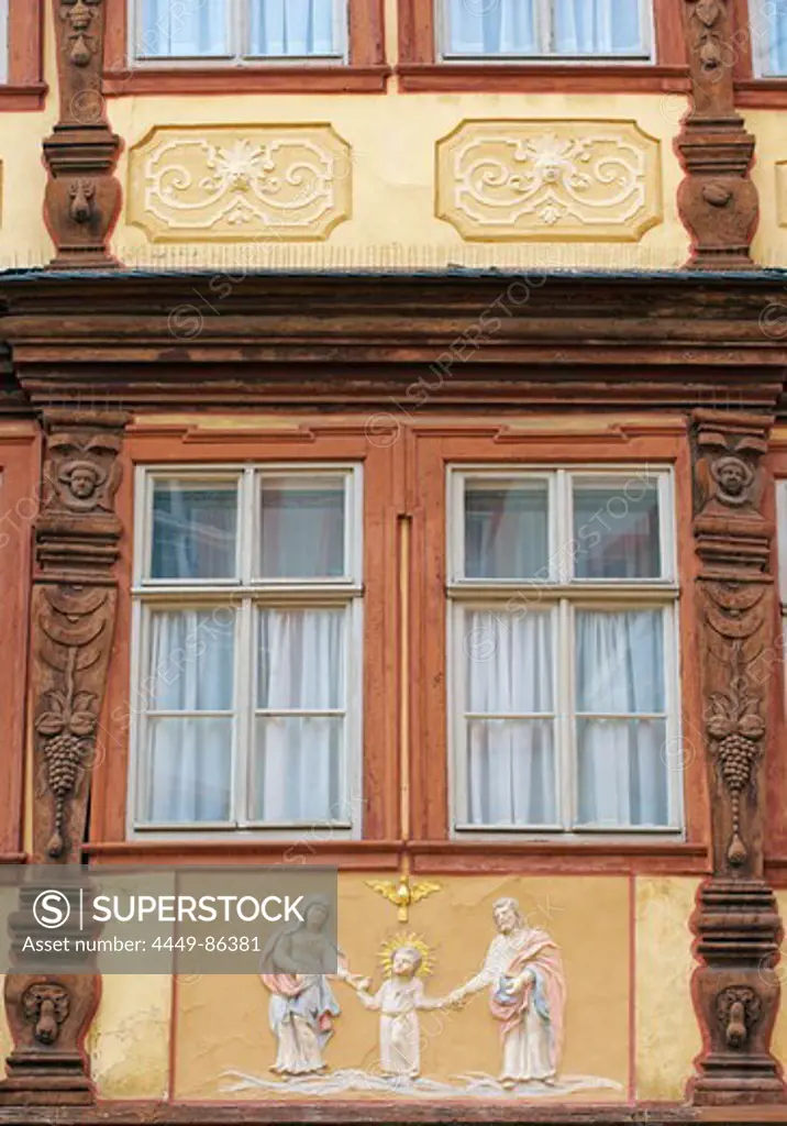 Half-timbered house near Kirschgarten, Old City, Mainz, Rhenish Hesse, Rhineland-Palatinate, Germany, Europe