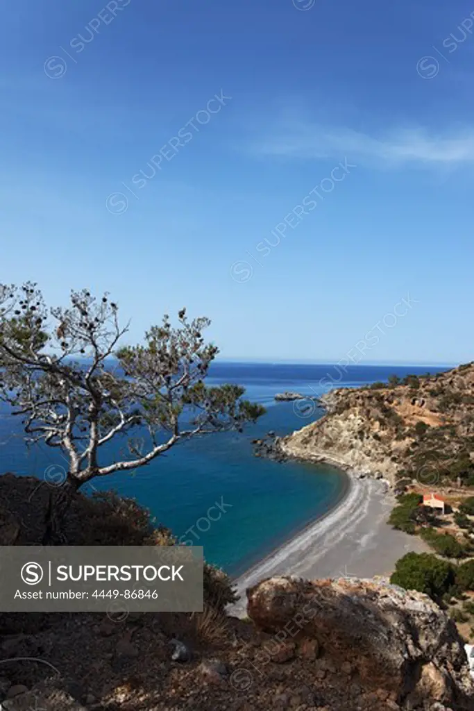 View over bay, Agia Fotia, Prefecture Lasithi, Crete, Greece