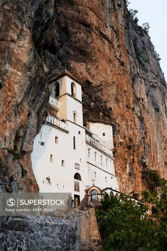 Ostrog Monastery at a rock face, Montenegro, Europe