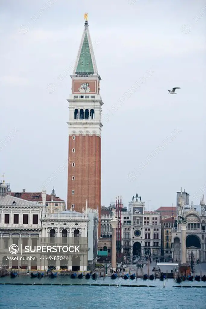 Campanile tower, Campanile di San Marco, Venice, Veneto, Italy, Europe