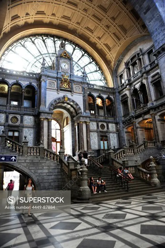 Antwerpen Centraal railway station, Antwerp, Anvers, Flanders, Belgium, Benelux