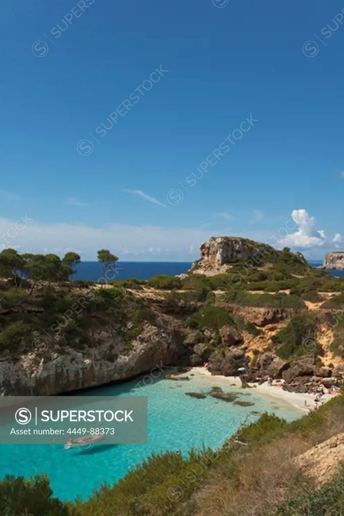 Calo d es Moro, nearby Cala S Amonia, near Santanyi, Mallorca, Balearic Islands, Spain, Europe