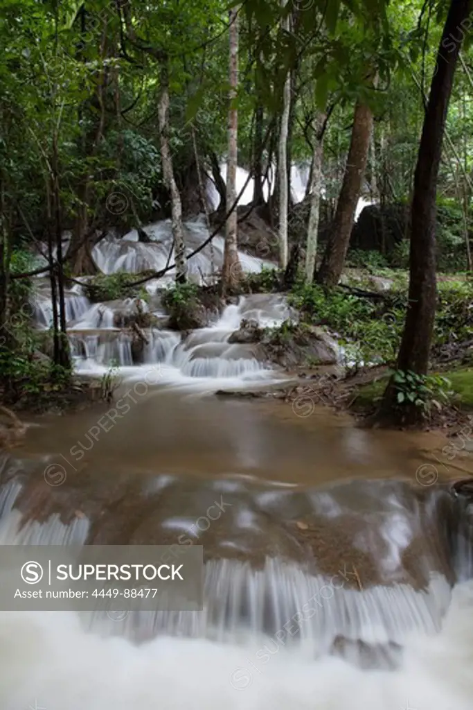 Pha Tad waterfall in Sri Nakharin National Park, near Phu Nam Ron, Kanchanaburi, Thailand