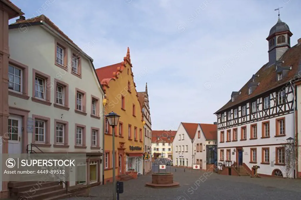 Houses at the historic old town of Ottweiler, Saarland, Germany, Europe
