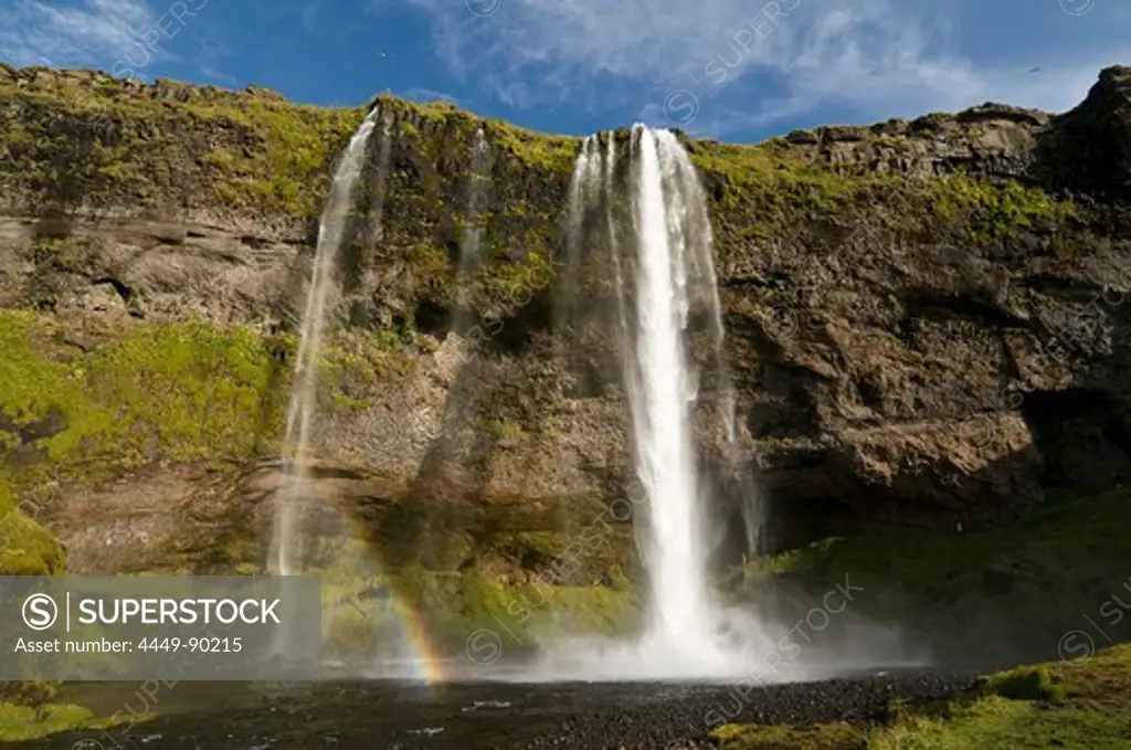 Waterfall, Seljalandsfoss, Iceland, Scandinavia, Europe