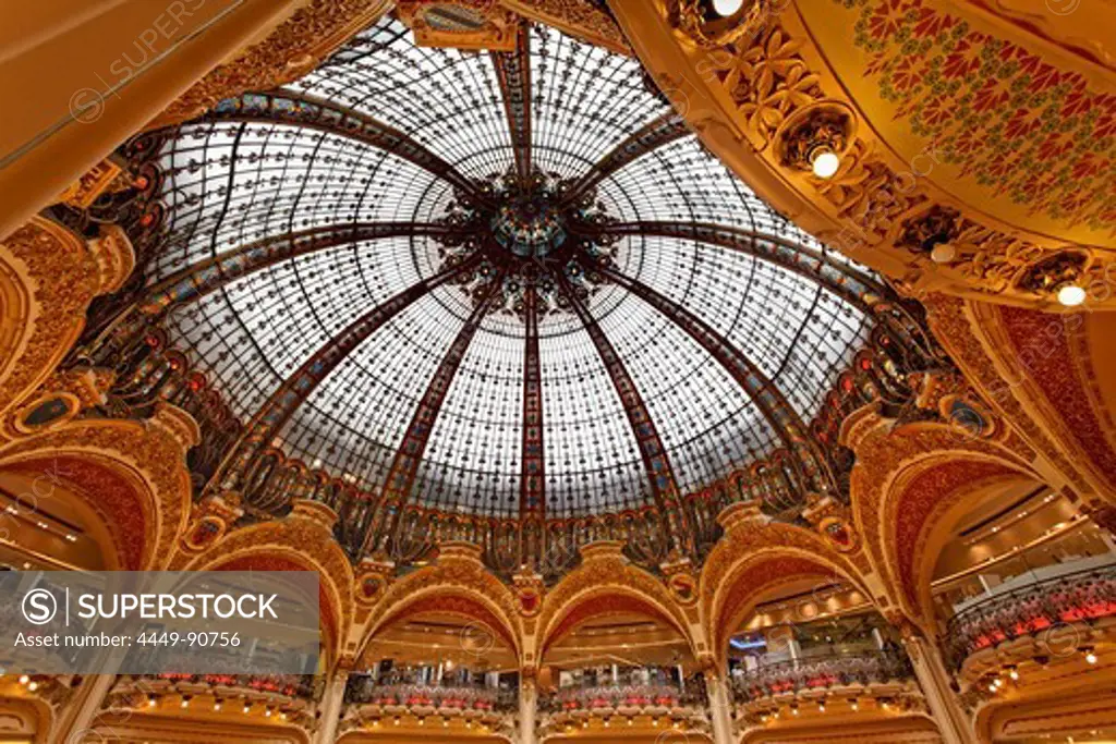 Glass dome, Galeries Lafayette, Paris, France, Europe