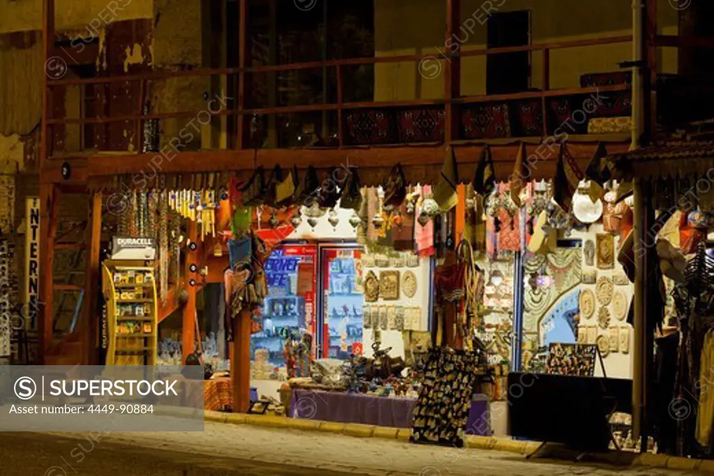 Illuminated display of a shop, Goereme, Anatolia, Cappadocia, Turkey