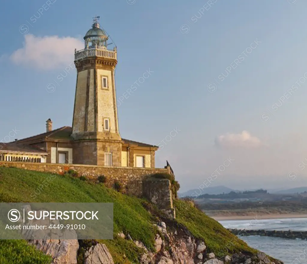 Lighthouse, Aviles, Bay of Biscay, Asturias, Spain