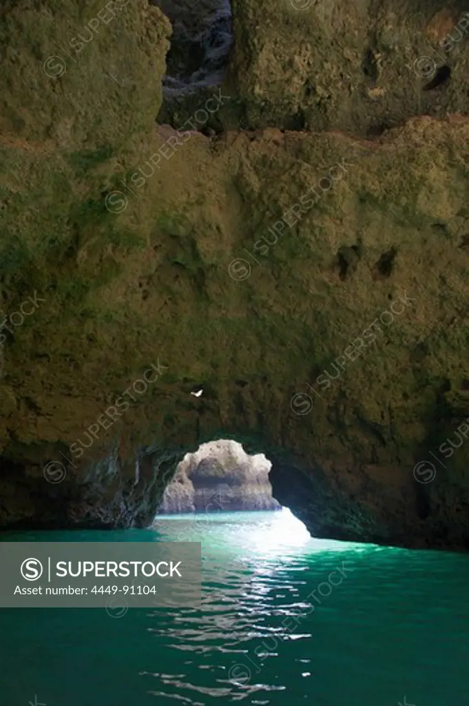 Grotto, Ponta da Piedade, near Lagos, Algarve, Portugal, Europe