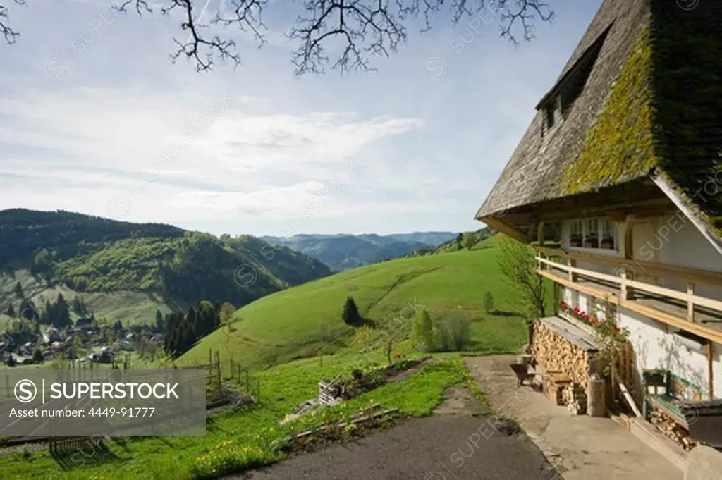 Traditional farmhouse at Muggenbrunn, Schauinsland, near Freiburg im Breisgau, Black Forest, Baden-Wuerttemberg, Germany, Europe