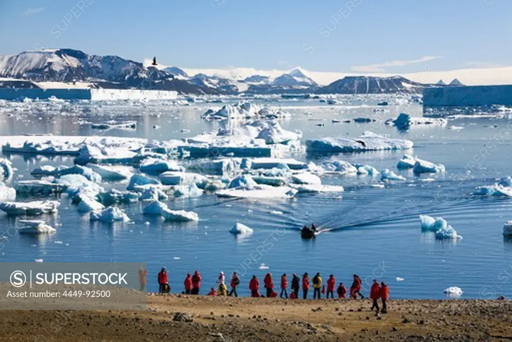 Tourists on Devil Island, Antarctic Sound, Weddell Sea, Southern Ocean, Antarcica