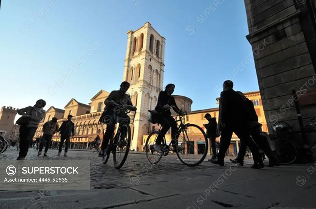 Piazza Trento e Trieste with cathedral, Ferrara, Emilia-Romagna, Italy