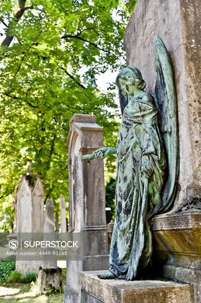 Cross at the Alter Suedfriedhof, Munich, Upper Bavaria, Bavaria, Germany
