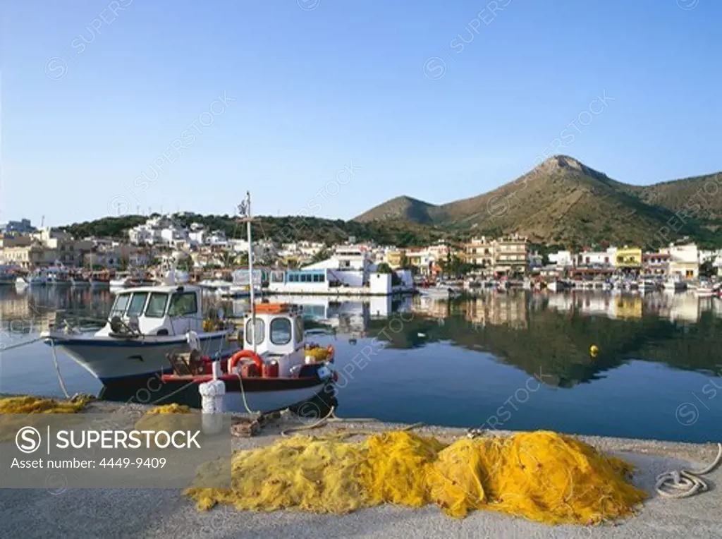 Harbour of Eloúnda near Agíos Nikolaos, Crete, Greece
