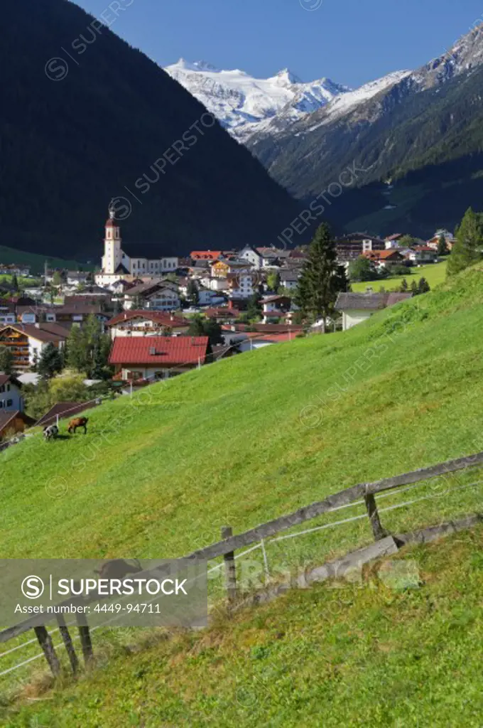 Neustift in Stubai valley, Zuckerhuetl, Stubai Gletscher, Stubai Alps, Tyrol, Austria
