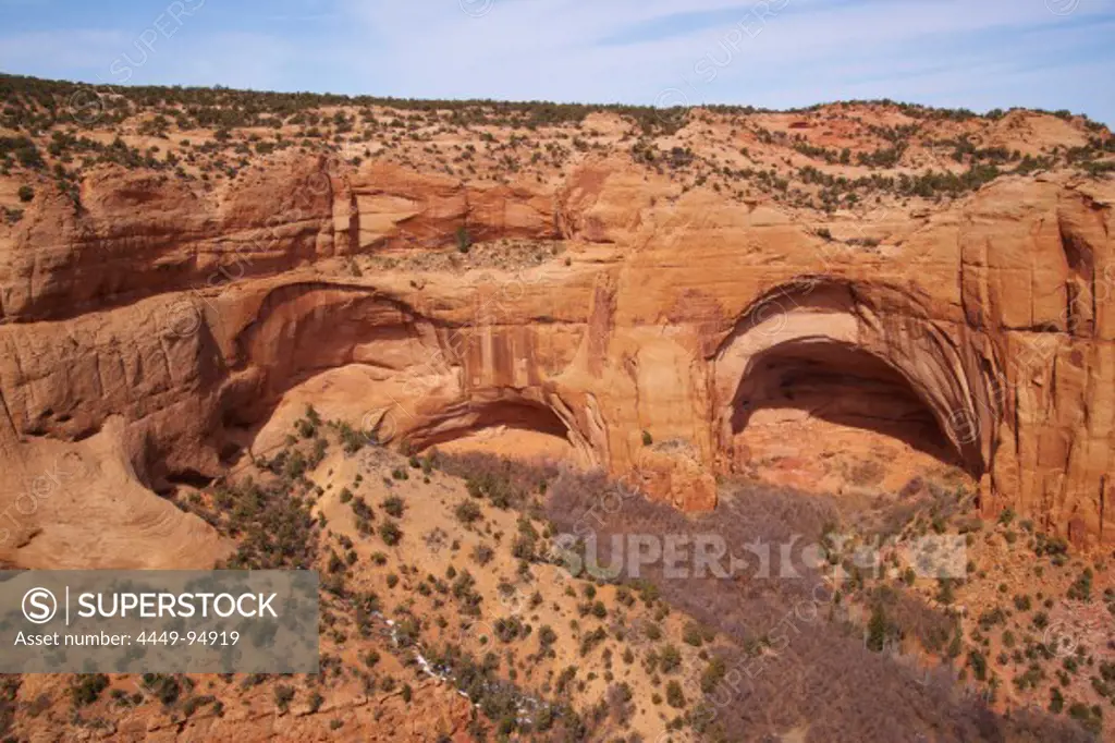 Cliff dwelling in Betatakin Canyon, Betatakin Area, Navajo National Monument, Navajo Indian Reservation, Arizona, USA, America