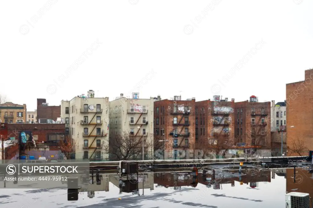 Housing blocks, Bronx, New York City, New York, North America, USA