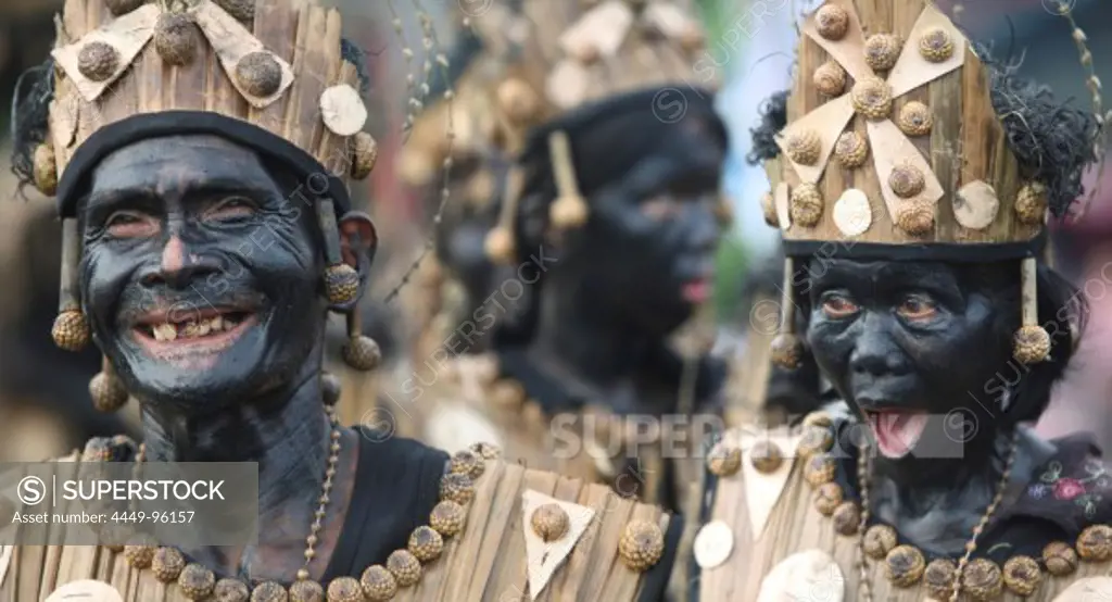 Black gold carnival costume for couple