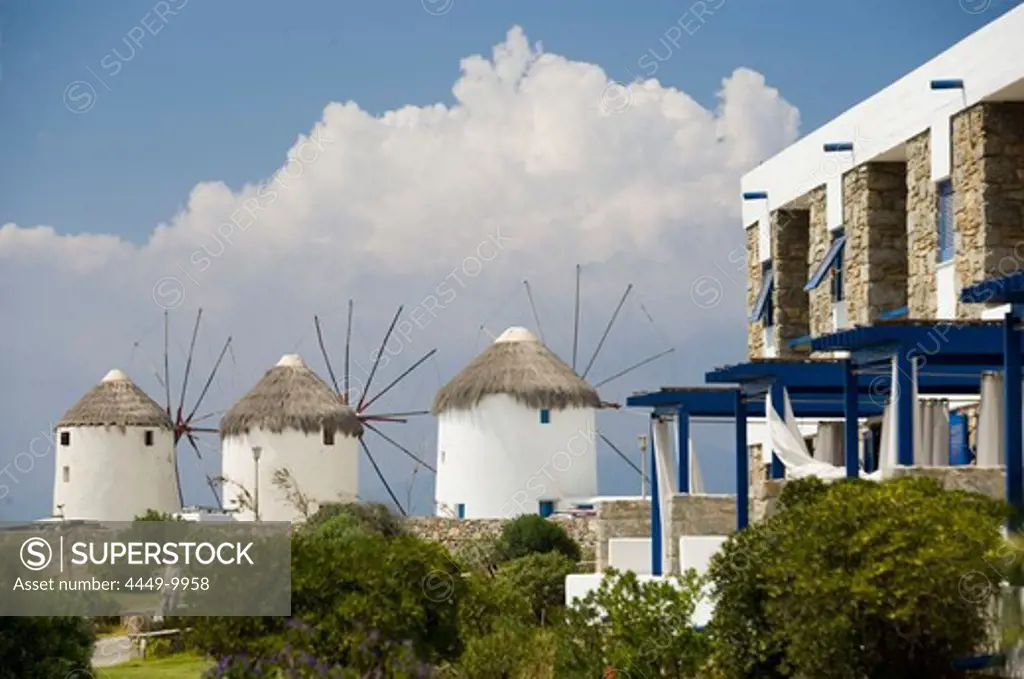 The small luxury Theoxenia Design Hotel next to the windmills, Mykonos-Town, Mykonos, Greece