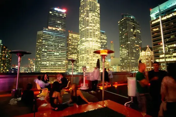 Rooftop Bar, Hotel The Standard, Downtown L.A., Los Angeles, California, USA