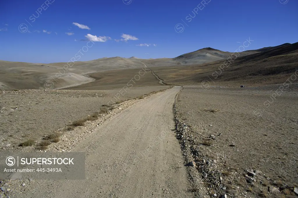 Dirt road running through the White Mountains, California, USA
