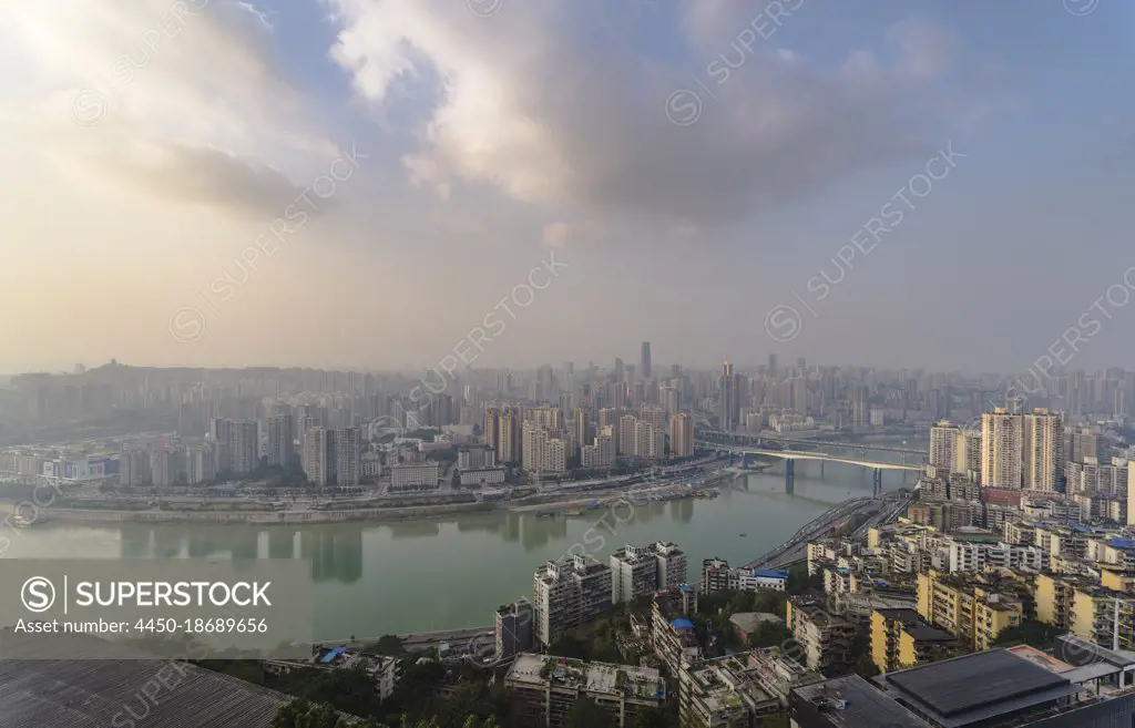 Yangtze River running through Chongqing