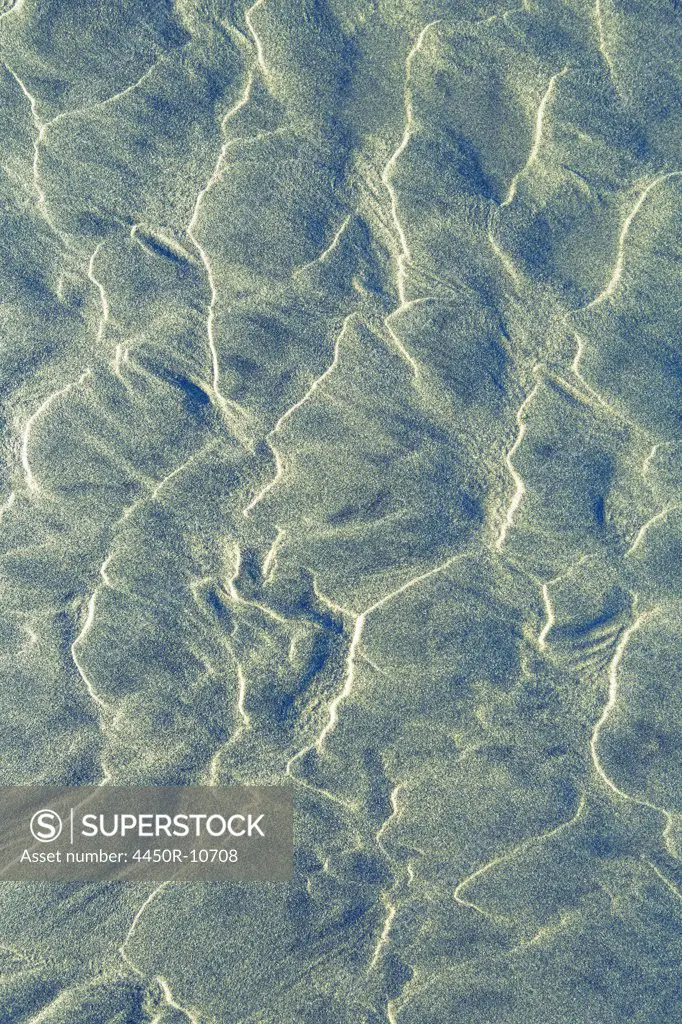 Close up of erosional sand patterns on beach and intertidal zone, Ocean Park Pacific County, Washington, USA