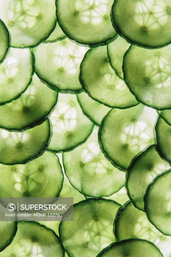 Organic cucumber slices Washington, USA