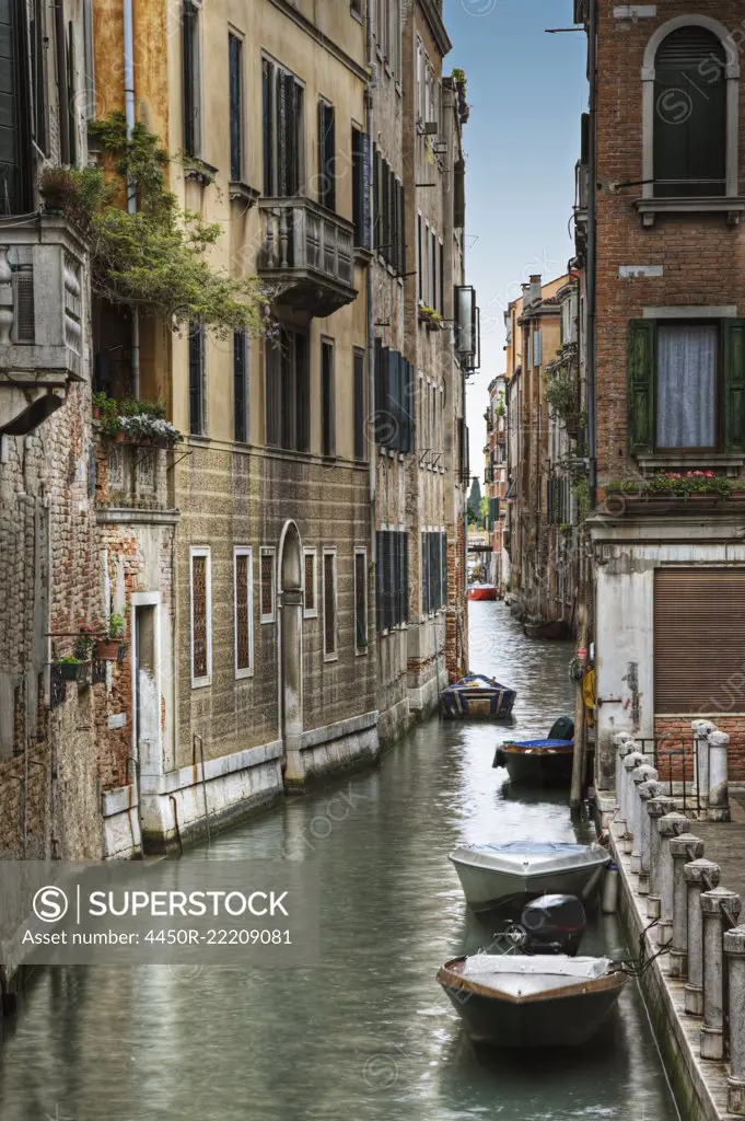 Houses along canal, Venice, Italy