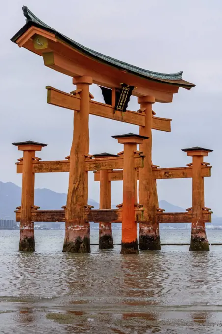 Itsukushima Shrine, a Shinto shrine on the island of Itsukushima, Miyajima, Japan.