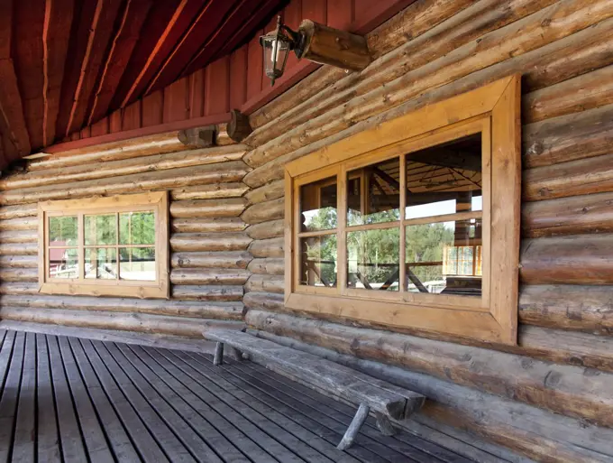Wooden Porch at a Resort