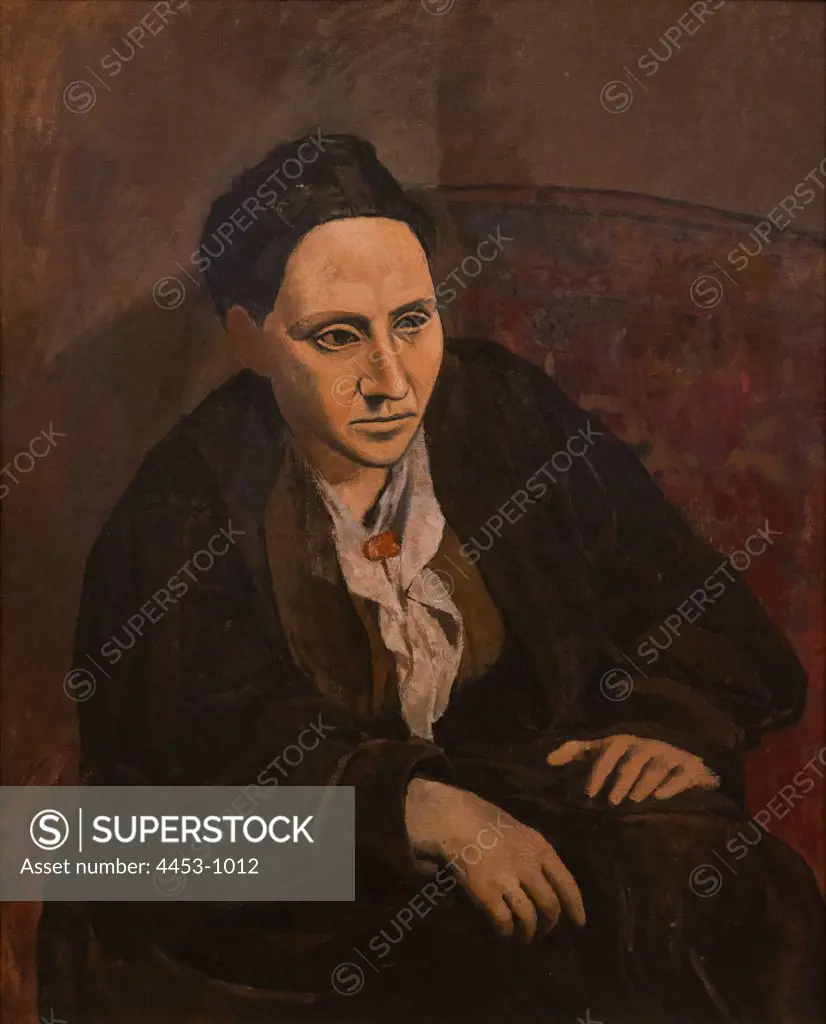 Pablo Picasso; Spanish; 11881 - 19733; Gertrude Stein; 1905-6; Oil on canvas.