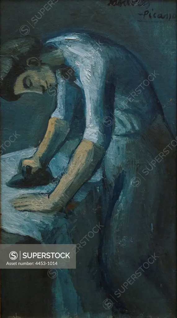 Pablo Picasso; Spanish; 11881 - 19733; Woman Ironing; 1901; Oil on canvas.