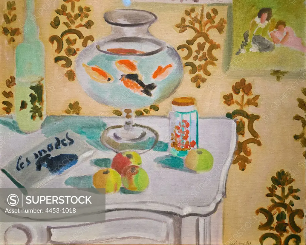 Henri Matisse; French; 1869-1954; The Goldfish Bowl; Winter 1921-22; Oil on canvas.