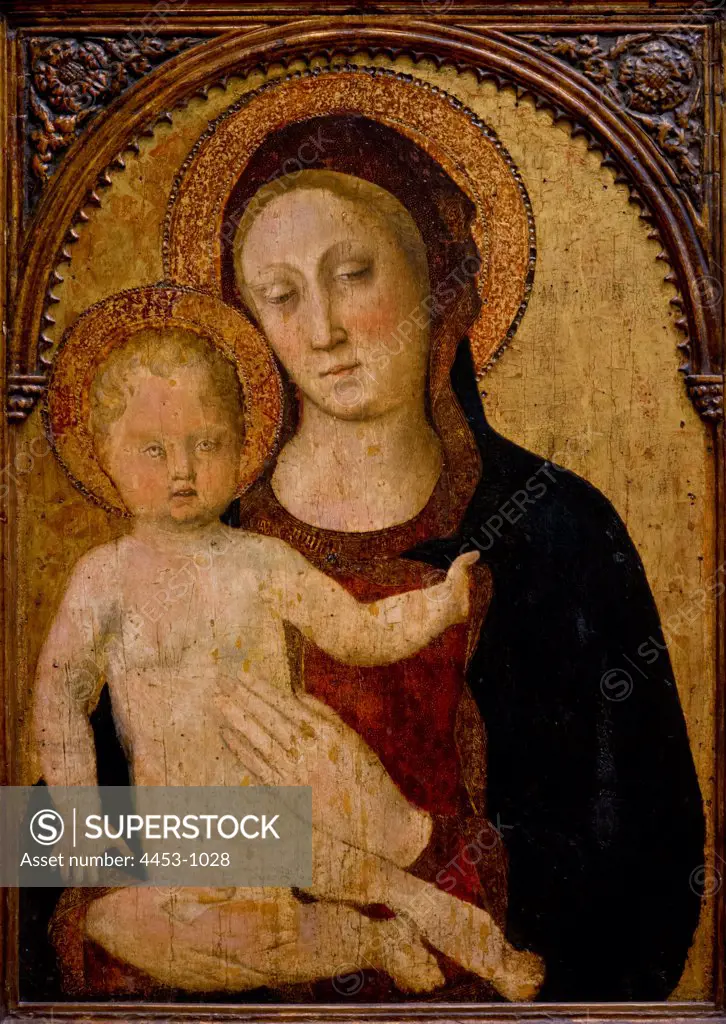 Jacopo Bellini; Italian; Venetian; active 1424-70; Madonna and Child; Tempera on wood.