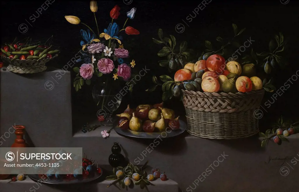 Juan van der Hamen y Leon; Spanish; 1596-1631; Still Life with Flowers and Fruit; 1629; Oil on canvas.