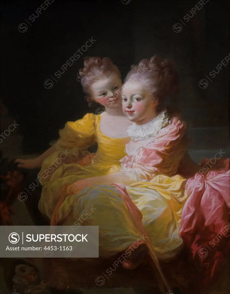 Jean Honore Fragonard, French, Grasse 1732-1806 Paris, The Two Sisters, ca. 1769-70, Oil on canvas.