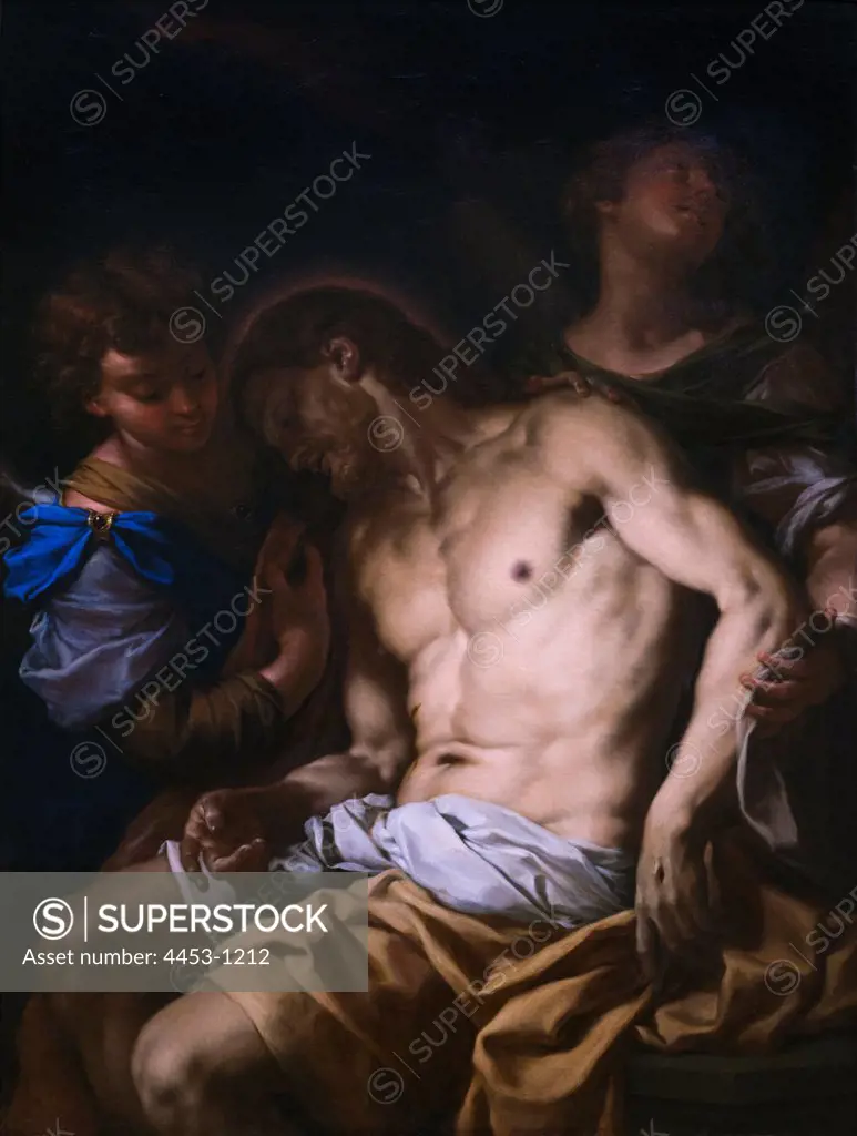 Francesco Trevisani; Italian; Capodistria 1656-1746 Rome; Dead Christ Supported by Angels; ca.1710; Oil on canvas.